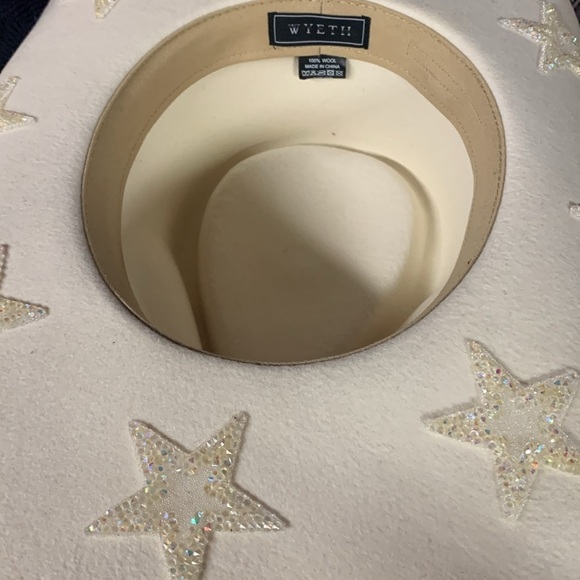 Wyeth Stars ⭐️ Rancher Hat Brim Sequin embellished Wool ivory main image 8